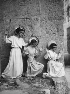 Kanellos dance group at ancient sites in Greece, 1929 Creator: Arnold Genthe