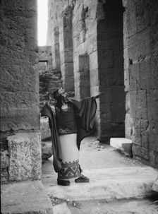 Kanellos dance group at ancient sites in Greece, 1929 Creator: Arnold Genthe