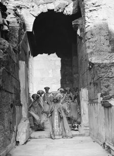 Kanellos dance group at ancient sites in Greece, 1929 Creator: Arnold Genthe