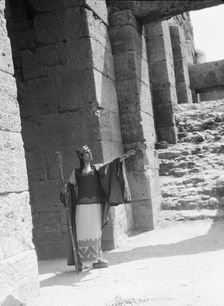 Kanellos dance group at ancient sites in Greece, 1929 Creator: Arnold Genthe