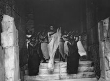 Kanellos dance group at ancient sites in Greece, 1929 Creator: Arnold Genthe