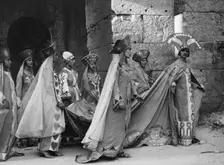 Kanellos dance group at ancient sites in Greece, 1929 Creator: Arnold Genthe