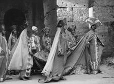 Kanellos dance group at ancient sites in Greece, 1929 Creator: Arnold Genthe