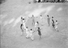 Kanellos dance group at ancient sites in Greece, 1929 Creator: Arnold Genthe