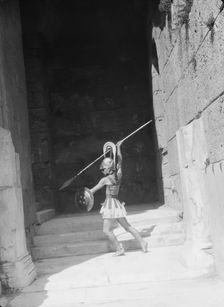 Kanellos dance group at ancient sites in Greece, 1929 Creator: Arnold Genthe