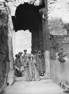 Kanellos dance group at ancient sites in Greece, 1929 Creator: Arnold Genthe