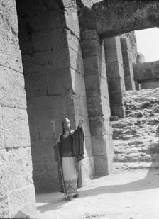 Kanellos dance group at ancient sites in Greece, 1929 Creator: Arnold Genthe