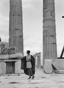 Kanellos dance group at ancient sites in Greece, 1929 Creator: Arnold Genthe