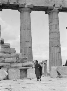 Kanellos dance group at ancient sites in Greece, 1929 Creator: Arnold Genthe