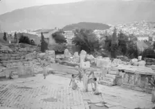 Kanellos dance group at ancient sites in Greece, 1929 Creator: Arnold Genthe
