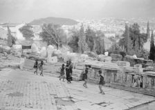 Kanellos dance group at ancient sites in Greece, 1929 Creator: Arnold Genthe