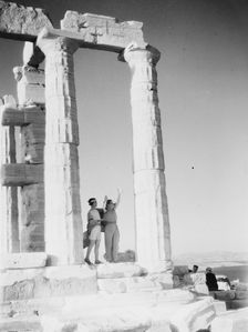 Kanellos dance group at ancient sites in Greece, 1929 Creator: Arnold Genthe