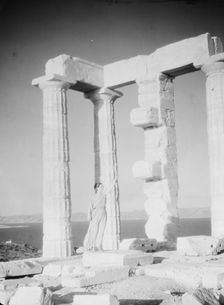 Kanellos dance group at ancient sites in Greece, 1929 Creator: Arnold Genthe