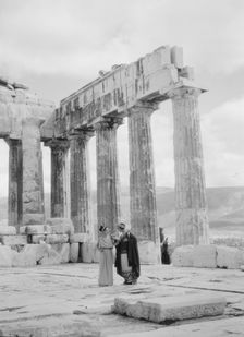 Kanellos dance group at ancient sites in Greece, 1929 Creator: Arnold Genthe