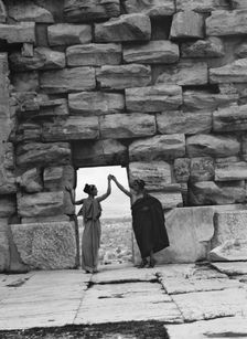 Kanellos dance group at ancient sites in Greece, 1929 Creator: Arnold Genthe