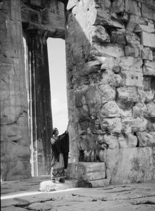 Kanellos dance group at ancient sites in Greece, 1929 Creator: Arnold Genthe