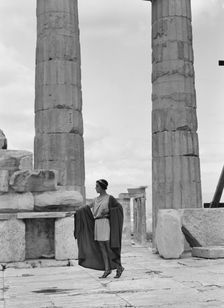 Kanellos dance group at ancient sites in Greece, 1929 Creator: Arnold Genthe