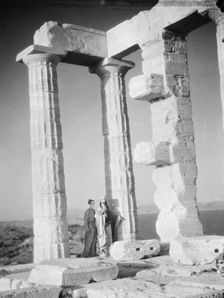 Kanellos dance group at ancient sites in Greece, 1929 Creator: Arnold Genthe