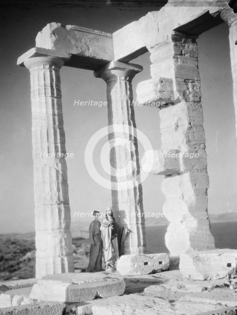 Kanellos dance group at ancient sites in Greece, 1929 Creator: Arnold Genthe.
