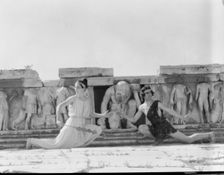 Kanellos dance group at ancient sites in Greece, 1929 Creator: Arnold Genthe