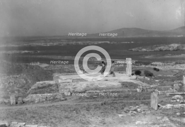 Kanellos dance group at ancient sites in Greece, 1929. Creator: Arnold Genthe.