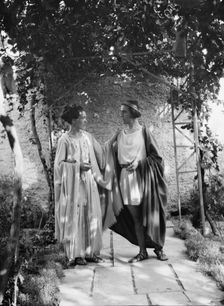 Kanellos, Vanellos and Tanagra, in dance costumes, 1929 Creator: Arnold Genthe