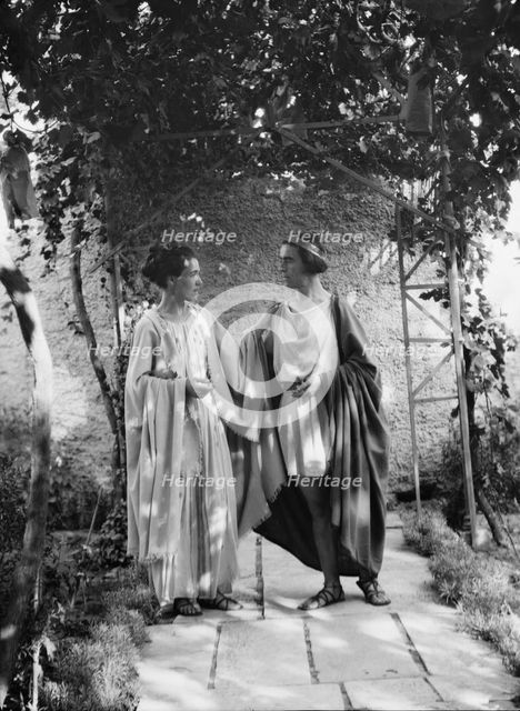 Kanellos, Vanellos and Tanagra, in dance costumes, 1929 Creator: Arnold Genthe.