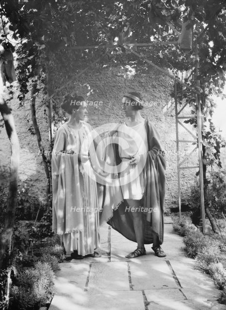 Kanellos, Vanellos and Tanagra, in dance costumes, 1929 Creator: Arnold Genthe.