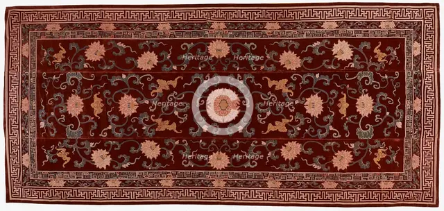 Kang or furniture cover (quilt), Qing dynasty, 18th century. Creator: Unknown.