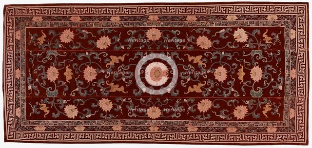 Kang or furniture cover (quilt), Qing dynasty, 18th century. Creator: Unknown.