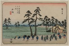 Kano, from the series Sixty-nine Stations of the Kisokaido, c. 1835-37. Creator: Utagawa Hiroshige (Japanese, 1797-1858)
