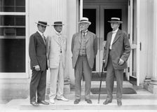 Kansas City Bankers, Charles S. Keith; R.A. Long; J.B. White; Sen. W.J. Stone of Mo., 1914. Creator: Harris & Ewing