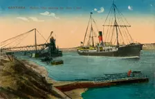 Kantara - British Ship passing the Suez Canal c1918-c1939. Creator: Unknown