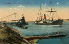Kantara - British Ship passing the Suez Canal c1918-c1939. Creator: Unknown