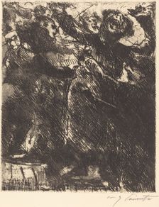 Kapuzinerpredigt?"Hetzt sich lieber herum mit der Dirn'" (The Capuchin's Sermon?..., 1923. Creator: Lovis Corinth