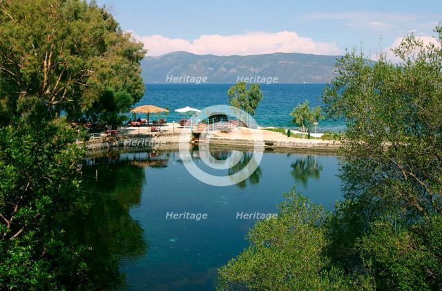 Karavomilos Lake, Kefalonia, Greece. Creator: Peter Thompson.