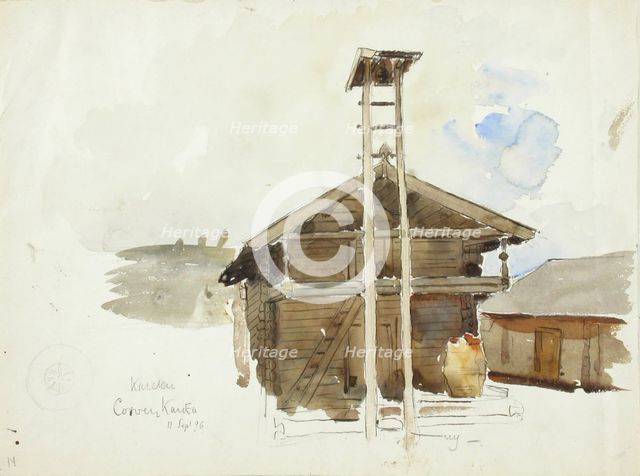 Karelian buildings, 1896. Creator: Ottilia Adelborg.