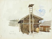 Karelian buildings, 1896. Creator: Ottilia Adelborg