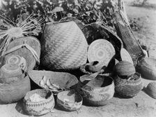 Karok baskets, c1923. Creator: Edward Sheriff Curtis