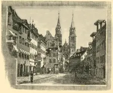 Karolinen-Strasse and Church of St. Lawrence, Nuremberg 1890. Creator: Unknown