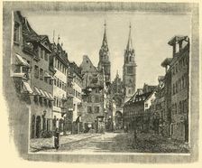 Karolinen-Strasse and Church of St. Lawrence, Nuremberg 1890. Creator: Unknown