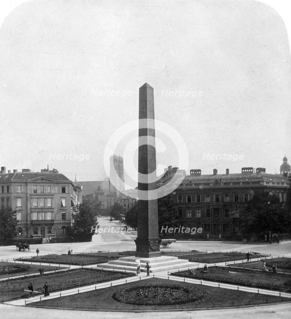 Karolinenplatz, Munich, Germany, c1900s.Artist: Wurthle & Sons