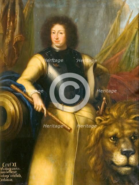 Karl XI, 1655-1697, King of Sweden Palatine Count of Zweibrücken, 1689. Creator: David Klocker Ehrenstrahl.