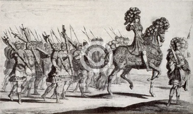 Karl XI, carousel at his reign in 1672.  Creator: David Klocker Ehrenstrahl.