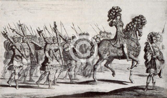 Karl XI, carousel at his reign in 1672.  Creator: David Klöcker Ehrenstrahl.