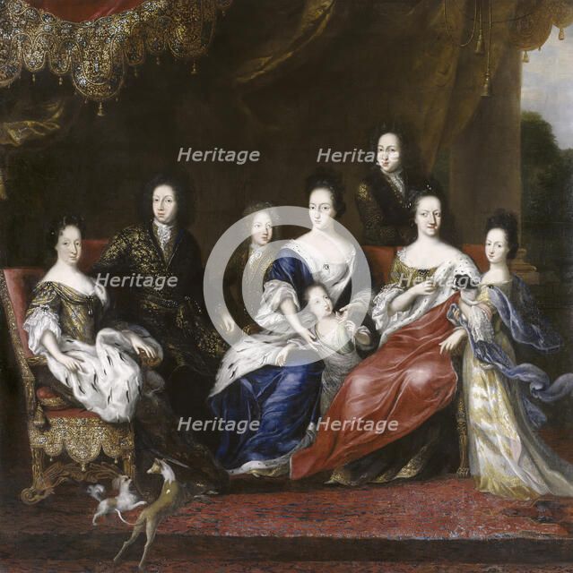 Karl XI King of Sweden with family, c17th century. Creator: David Klocker Ehrenstrahl.