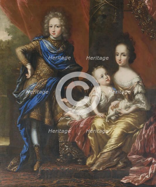 Karl XII, 1682-1718, King of Sweden, his Sisters Hedvig Sofia, 1681-1708, c17th century. Creator: David Klocker Ehrenstrahl.