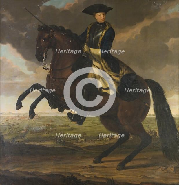 Karl XII, 1682-1718, King of Sweden, Palatine Count of Zweibrücken., late 17th-early 18th century. Creator: Anders von Cöllen.