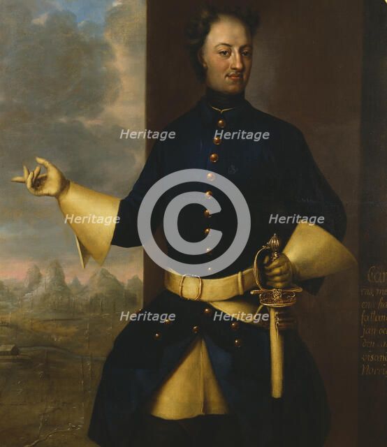 Karl XII, 1682-1718, King of Sweden pfalzgrave of Zweibrücken, 1719. Creator: Johann Heinrich Wedekind.