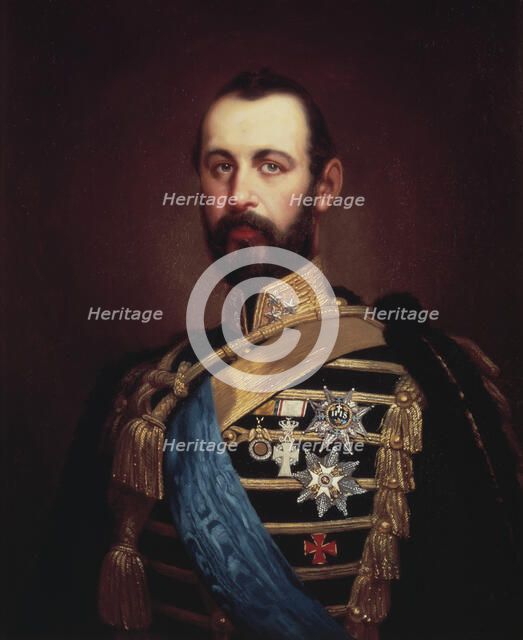 Karl XV (Karl Ludvig Eugen), 1826-72, King of Sweden and Norway, mid-late 19th century. Creator: Gottfrid Virgin.